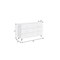 Homeroots 47" White Finish Manufactured Wood Six Drawer Double Dresser 490490 - alternate 2