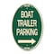 Signmission Boat Trailer Parking With Right Arrow Symbol, 12 In X 18 In Architectural, Heavy Gauge Aluminum A-OV-G-1218-24294 - alternate 1