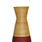 Uniquewise "31.5"" Tall Handcrafted Bamboo Floor Vase, Burgundy and Natural" QI003353R.L - alternate 4