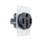 Pass & Seymour Power Outlet, 3 -Pole, 125/250 V, 50 A, NEMA: NEMA 14-50R, Black 3894CC6 - alternate 2