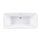 Kingston Brass 71-Inch Acrylic Oval Rectangular Double Ended Pedestal Tub with Drain, No Faucet Drillings VTSQ713224C428 - alternate 1