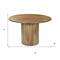 Homeroots 48" Natural Solid Wood Pedestal Base Round Top Dining Table 644518 - alternate 4