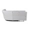 Homeroots Off White Faux Leather Reclining Curved Six Piece Sectional With LED And Console 643711 - alternate 9