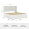 Martha Stewart Kian King Upholstered Platform Bed with Wingback Headboard and 4 Side Storage Drawers XH-8528-K-WH-MS - alternate 7