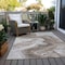 Homeroots 10' X 14' Taupe And Silver Abstract Washable Indoor Outdoor Area Rug 618351 - alternate 4