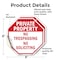 Signmission Private Property No Trespassing No, 6 inch X 6 inch, Vinyl Decal, 2PK OC-D-2PACK-6-140 - alternate 3