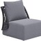 Homeroots 33" Gray Outdoor Accent Chair with Gray Cushions 572308 - alternate 6