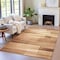 Homeroots 5' X 8' Rust And Ivory Striped Washable Indoor Outdoor Area Rug 630994 - alternate 6