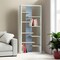 Homeroots 71" White Wood Nine Tier Geometric Bookcase 630383 - alternate 2