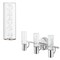 Jonathan Y Bolha 18 in. 3-Light Minimalist Modern Bubble Acrylic/Iron Integrated LED Vanity Light, Chrome JYL7224A - alternate 9