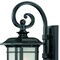 Homeroots Matte Black Frosted Linen Glass Lantern Wall Light 398626 - alternate 3