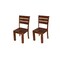 Homeroots Set of Two Brown Solid Wood Ladder Back Dining Side Chairs 565294 - alternate 3