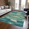 Homeroots 3' X 5' Emerald And Lime Green Abstract Washable Indoor Outdoor Area Rug 612497 - alternate 5