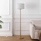 Jonathan Y Maryna 59.5 in. Minimalist Modern Teahouse Wood w/Ribbed Cocoon Pumpkin Shade LED Floor Lamp, White/L JYL4200B - alternate 3
