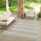 Homeroots 4' X 6' Beige And Gray Striped Distressed Indoor Outdoor Area Rug 559069 - alternate 6