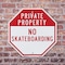 Signmission Private Property No Skateboarding, 6 Inch X 6 Inch, Plastic Sign OC-P-6-155 - alternate 6