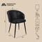 Manhattan Comfort Looma Metal Vegan Leather Side Chair in Black - Set of 2 DC1530-2 - alternate 7