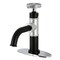 Kingston Brass One-Handle 1-Hole Bathroom Faucet with Knurled Handle, Deck Plate, and Push Pop-Up Drain KSD2821RKX - alternate 1