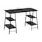 Homeroots 47" Black Wood and Metal Sled Computer Desk 489843 - alternate 1