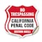 Signmission California No Trespassing Shield Sign Ca, 6 inch X 6 inch, Vinyl Decal, 2PK SHI-D-2PACK-6-368 - alternate 1