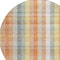 Homeroots 8' Peach Ivory And Orange Round Plaid Washable Indoor Outdoor Area Rug 613983 - alternate 5