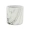 Homeroots 6in White and Gray Marbleized Ceramic Indoor Outdoor Round Pot Planter 487427 - alternate 1