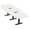 Skutchi Designs 10 Person Conference Table With Power Unit | 10' Boat Table | Harmony Series HAR-BOT-48X120-T.BK-W960-EBLK - alternate 1