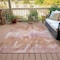 Homeroots 3' X 5' Copper And Ivory Abstract Washable Indoor Outdoor Area Rug 631335 - alternate 6