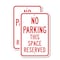 Signmission No Parking This Space Reserved, 12'' X 18'' 2 Signs, Heavy Gauge Aluminum, 2PK A-1218-2PACK-2964 - alternate 1