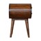 Homeroots 21" Chestnut Solid Wood Oval Two Drawer Nightstand 651608 - alternate 9