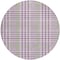 Homeroots 8' Purple Green And Ivory Round Plaid Washable Indoor Outdoor Area Rug 601508 - alternate 5