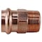 Apollo Adapter, 1 in, MPT x Press Fit, Copper, 300 psi Pressure XPRMA1 - alternate 1