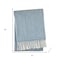 Homeroots 51" X 67" Blue Cotton Woven Herringbone Throw Blanket with Fringe 576548 - alternate 4