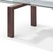 Homeroots 63" Clear and Brown Glass Self-Storing Leaf Dining Table 372065 - alternate 5