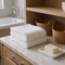 Homeroots Set of Two Ivory Cotton 30" X 54" Quick Dry Terry Cloth Bath Towels, 2PK 700329 - alternate 4