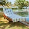 Hospeco Cabo Cabana Chaise Cover 30x85 Grey/Green - Pack of 2, 2PK P-CC-CC-GY/GR - alternate 2