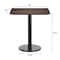Flash Furniture 30" x 24" Tabletop, Seamless Surface Technology, Dark Brown with 18" Round Black Table Height Base ST-REC2430-WBR-TR18-GG - alternate 6