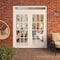 Vdomdoors Front Exterior Prehung Metal-Plastic Double Doors Clear Glass / MANUX 8355 White Silk / Office Comm MANUX8355DEXD-WS-W72xH80+16-RH-I - alternate 3