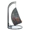 Leisuremod Charcoal Wicker Hanging 2 person Egg Swing Chair with Orange Cushions ESCCH-57OR - alternate 6
