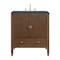 James Martin Vanities Myrrin 30" Single Vanity, Mid-Century Walnut w/ 3 CM Charcoal Soapstone Silestone Top 485-V30-WLT-3CSP - alternate 1