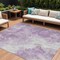 Homeroots 8' X 10' Lavender And Ivory Abstract Washable Indoor Outdoor Area Rug 617785 - alternate 1