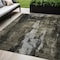 Homeroots 5' X 8' Charcoal And Black Abstract Washable Indoor Outdoor Area Rug 603162 - alternate 1