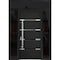 Vdomdoors Steel Door Deux 1105 Black Enamel 2 Sidelight and Transom Window Sidelite Stainless Inserts Entry D DEUX1105EXD-BLK-W14+36+14xH80+16-RH-O - alternate 1