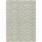Homeroots 9' X 12' Pearl Orange And Purple Geometric Washable Indoor Outdoor Area Rug 615228 - alternate 5