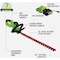 Greenworks 24V 22'' Cordless Hedge Trimmer with 4.0 Ah USB Battery & Charger 2211202 - alternate 4