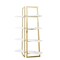 Homeroots 69" White Stainless Steel Four Tier Etagere Bookcase 544733 - alternate 7