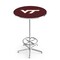 Holland Bar Stool Co 42" Chrome Virginia Tech Pub Table, 36" dia. Top L216C4236VATech - alternate 1