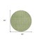 Homeroots 8' Green Ivory And Gray Round Striped Washable Indoor Outdoor Area Rug 597381 - alternate 6