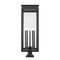 Z-Lite Nova 5 Light Outdoor Pier Mounted Fixture, Black/Clear, 12.5 In W x 37 In H 5018PHXLR-533PM-BK - alternate 5