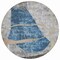Homeroots 8' Blue Gray And Charcoal Round Abstract Washable Indoor Outdoor Area Rug 587574 - alternate 4